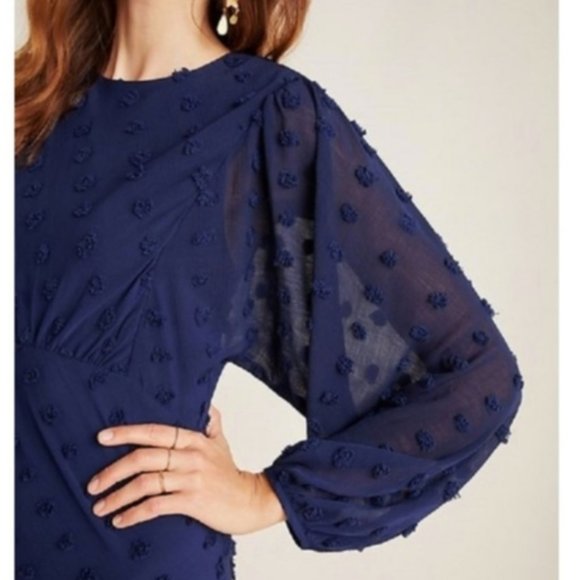 Anthropologie Michaela Textured Dot Dess - Picture 3 of 6